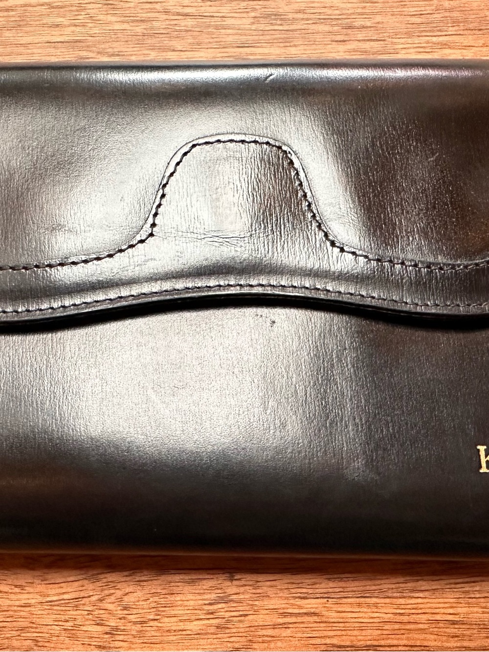 Scuola del Cuoio Ladies Florentine Italian Leather Clutch Wallet - Black